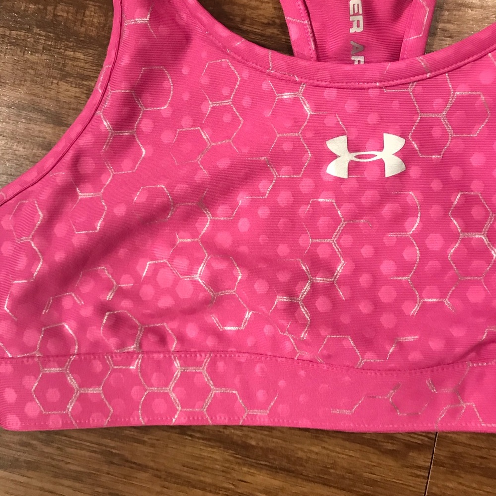 ❌SOLD‼️Pink Under Armour sports bra, XS - Picture 2 of 4